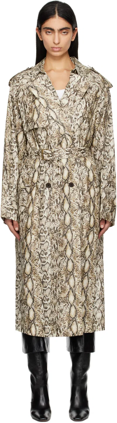 ISABEL MARANT BEIGE FREANNE TRENCH COAT