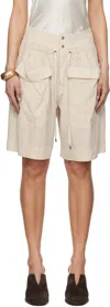 Isabel Marant Beige Gabriela Shorts In Ecru