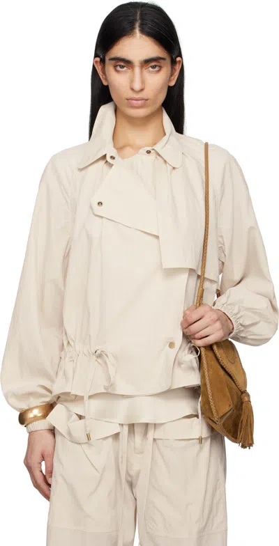 Isabel Marant Beige Gwenola Jacket In Ecru
