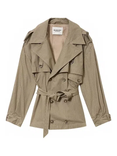 Isabel Marant Beige Khaki Cotton Jacket In Neutral