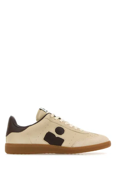 ISABEL MARANT BEIGE LEATHER BRYCE SNEAKERS