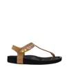 Isabel Marant Beige Leather Flip-flop Sandals In Brown