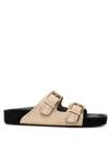 Isabel Marant 'lennyo' Suede Leather Sandals In Beige