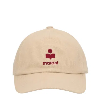Isabel Marant Beige Logo Baseball Hat