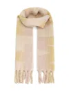 Isabel Marant Loliana Checked Fringed Scarf In Sand
