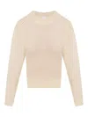 Isabel Marant Puff Sleeves Oversized Knit Sweater In Beige