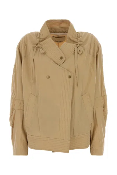 Isabel Marant Theresa Quilted-trim Jacket In Neutral