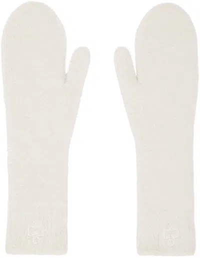 Isabel Marant Beige Embroidered Gloves In 23ec Ecru