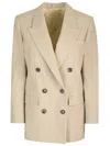 Isabel Marant Double-breasted Virgin-wool Blazer In Neutrals