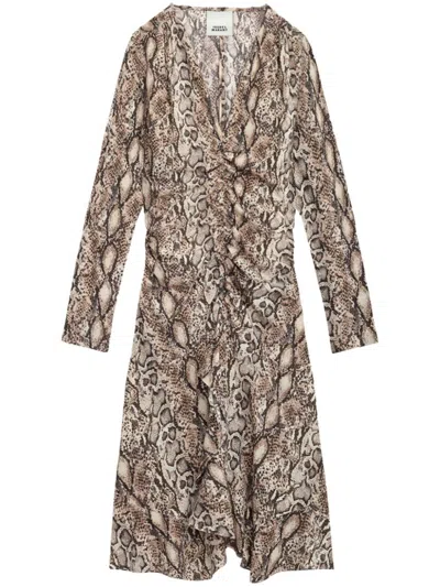 ISABEL MARANT BEIGE OCTAVIA MINI DRESS