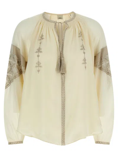 Isabel Marant Beige Oris Blouse In Ivory