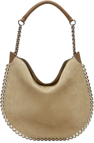 Isabel Marant Beige Oskan Soft Shoulder Bag In Brown