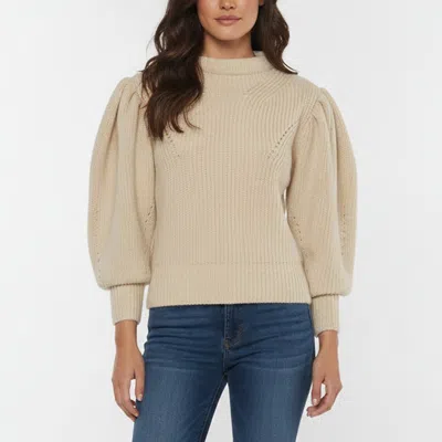 Pre-owned Isabel Marant Beige Pointelle Wool Knit Puff Sleeve Sweater Xs