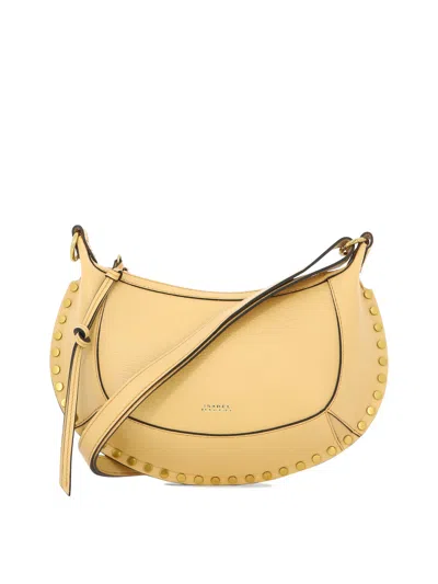 Isabel Marant Beige Shoulder Handbag For Women With Removable Strap And Gold-tone Studs
