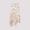ISABEL MARANT BEIGE SILK ASYMMETRIC HEM SKIRT