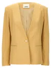 Isabel Marant 'manzil' Blazer Featuring Notched Lapel In Beige