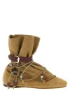 Isabel Marant Beige Solid Letiz Boots In Brown