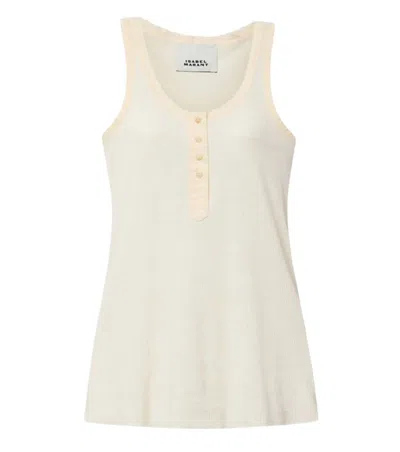 Isabel Marant Beige Solid Scoop Neck Top In Neutral