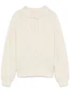 Isabel Marant Beige Stand Collar Sweater In Neutral