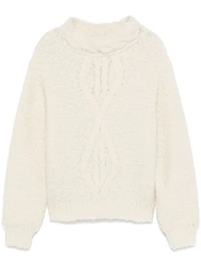 ISABEL MARANT BEIGE STAND COLLAR SWEATER