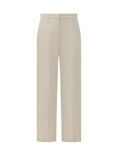 Isabel Marant Beige Straight Flat Front Pants In White