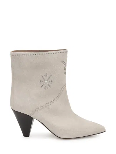 Isabel Marant Beige Suede Ankle Boots