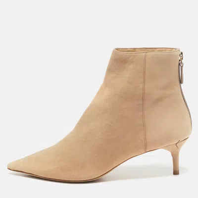 Isabel Marant Beige Suede Ankle Length Boots In Neutral