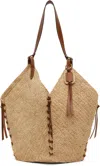 Isabel Marant 'tampa' Woven Leather Shoulder Bag In Natural/cognac
