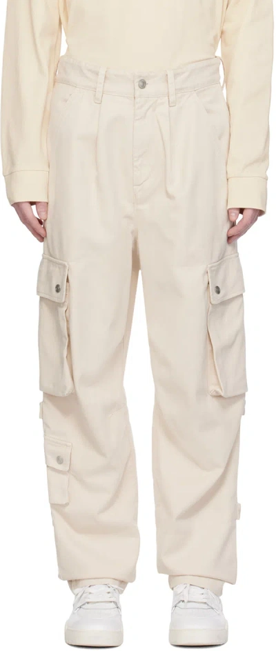 Isabel Marant Beige Telore Cargo Pants In 23ec Ecru
