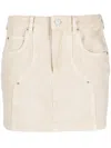 Isabel Marant Beige Vesna Denim Mini Skirt In Beige