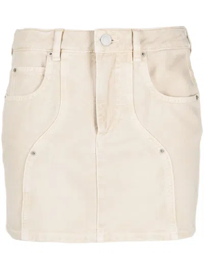 Isabel Marant Beige Vesna Denim Mini Skirt