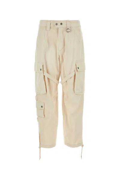 ISABEL MARANT BEIGE WIDE LEG CARGO PANT