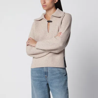 Isabel Marant Knitwear Top Collar Detail Keyhole Design In Gray