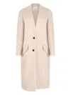 Isabel Marant Button-fastening Flap-pockets Single-breasted Coat In Neutral