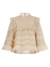 Isabel Marant Zalmara Topwear In Beige Silk In Beige