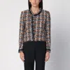 Isabel Marant Multicolor Wool-blend Weave Jacket In Brown