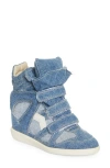 Isabel Marant Women's High-top Sneaker With Hidden Heel In Light Blue