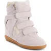 Isabel Marant Bekett Hidden Wedge High Top Sneaker In Pale Pink