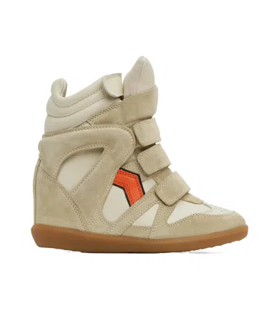 Isabel Marant Bekett High Top Sneakers In Beige/orange