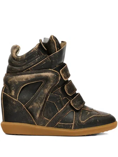 Isabel Marant Bekett Leather Sneakers In Brown