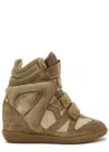 Isabel Marant Bekett Panelled Leather And Suede Sneakers In Brown