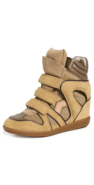 Isabel Marant Bekett Sneakers Khaki/ochre In Brown