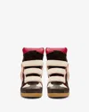 Isabel Marant Bekett Suede And Leather Wedge Sneakers In Multi