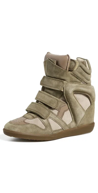 Isabel Marant Bekett Sneakers Taupe In Brown