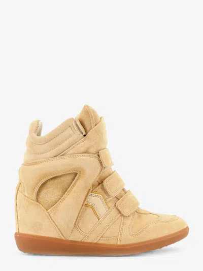 Isabel Marant Bekett Suede And Leather Sneakers In Beige