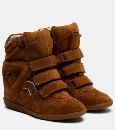Isabel Marant Bekett Suede High-top Sneakers In Brown