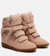 Isabel Marant Bekett Cut-out Touch-strap Sneakers In Pink