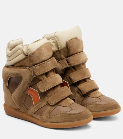 Isabel Marant Bekett Suede Wedge Sneakers