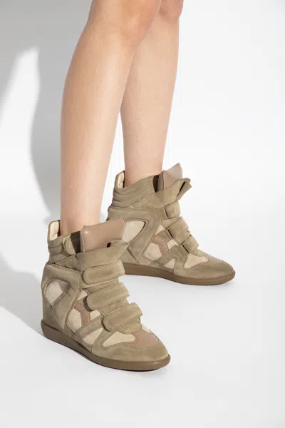Isabel Marant ‘bekett' Wedge Boots In Green