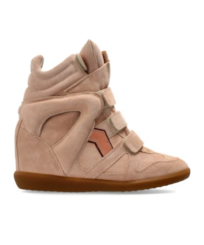 Isabel Marant Bekett Wedge Heel Casual Sneakers In Brown